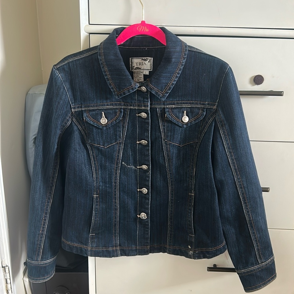 Denim button down jacket